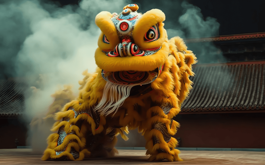 lion dance in bali